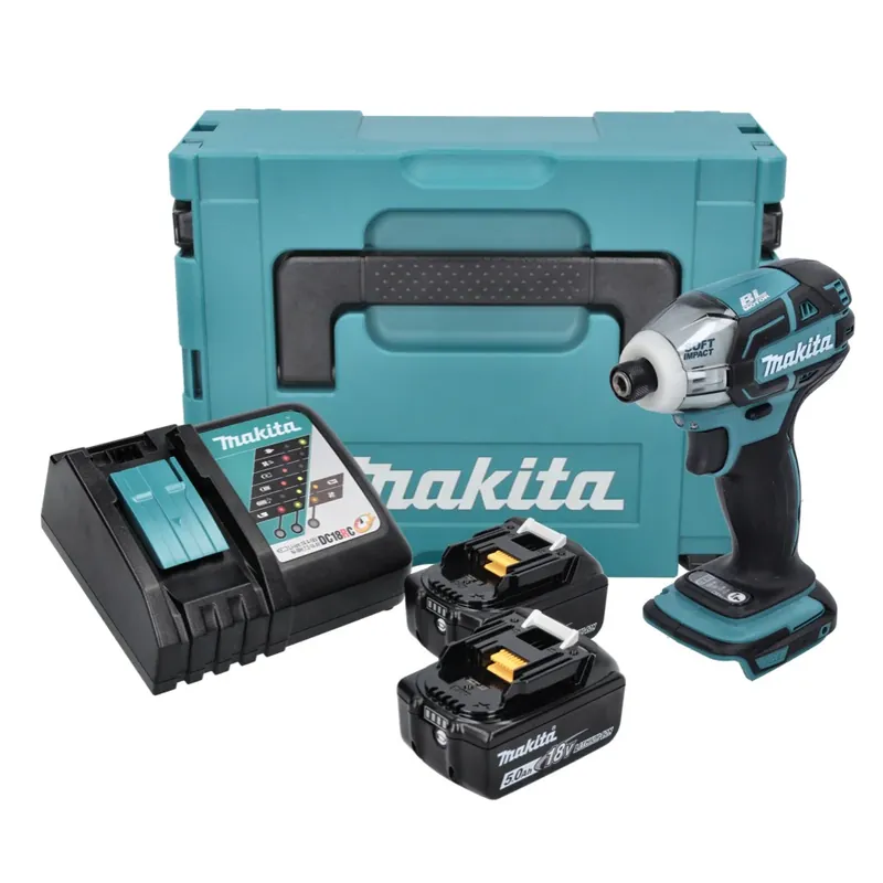 Makita DTS 141 RTJ Akku Impulsschrauber 18 V 40 Nm 1/4" Brushless + 2x Akku 5,0 Ah + Ladegerät + Makpac Meistverkauft