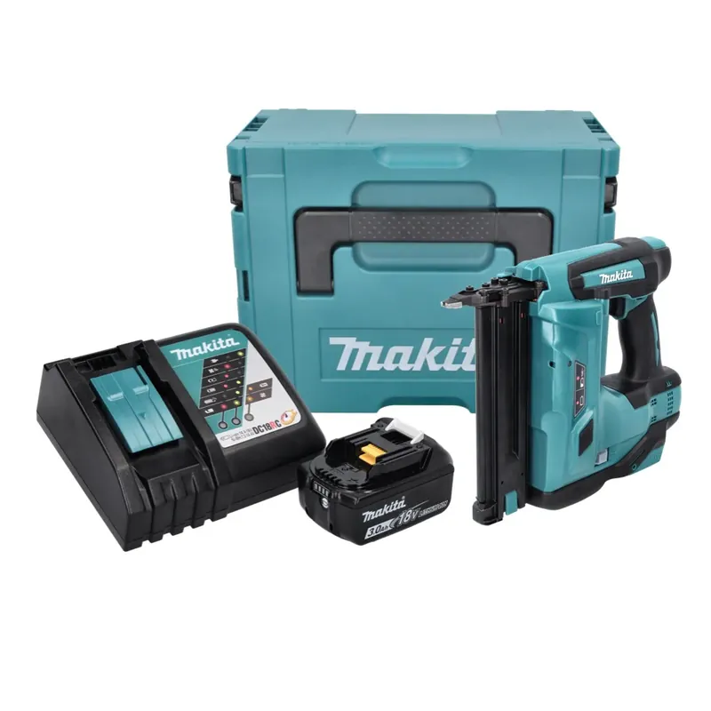 Makita DBN 500 RF1J Akku Stauchkopfnagler 18 V 15-50 mm + 1x Akku 3,0 Ah + Ladegerät + Makpac Super-Preis