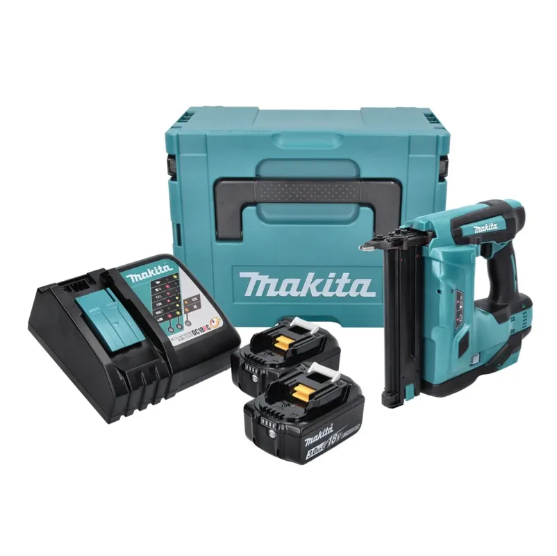 Preiswert Makita DBN 500 RFJ Akku Stauchkopfnagler 18 V 15-50 mm + 2x Akku 3,0 Ah + Ladegerät + Makpac