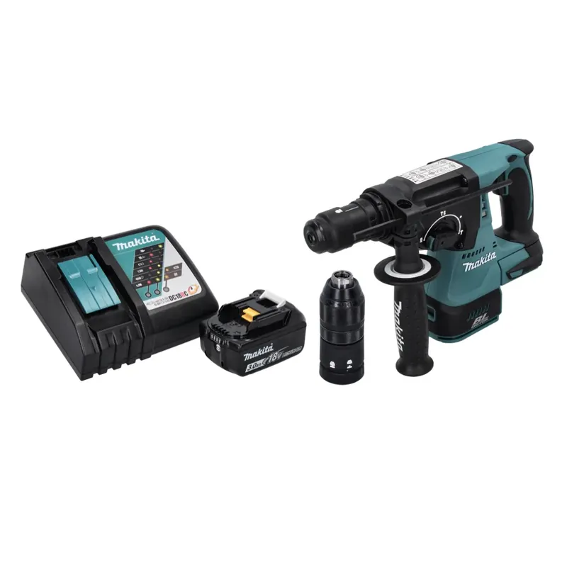 Garantierte Lieferung Makita DHR 243 RF1 Akku Bohrhammer 18 V SDS plus Brushless + 1x Akku 3,0 Ah + Ladegerät