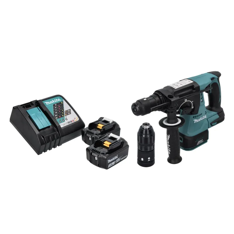 Makita DHR 243 RF Akku Bohrhammer 18 V SDS plus Brushless + 2x Akku 3,0 Ah + Ladegerät Bestpreis
