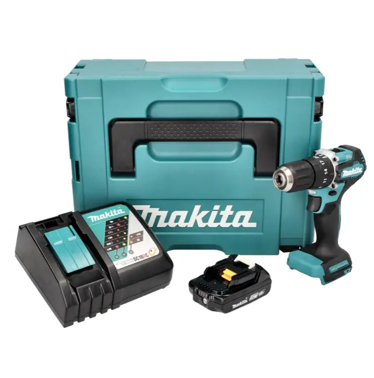 Aktuell Makita DHP 487 RA1J Akku Schlagbohrschrauber 18 V 40 Nm Brushless + 1x Akku 2,0 Ah + Ladegerät + Makpac