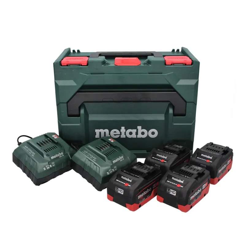 Metabo 18 V LiHD Basis Set + 4x Akku 5,5 Ah + 2x ASC 55 Ladegerät + metaBOX Direkt Vom Hersteller