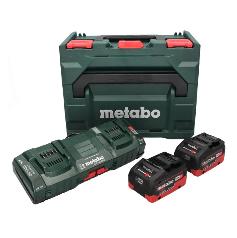 Meistverkauft Metabo 18 V LiHD Basis Set + 2x Akku 8,0 Ah + ASC 145 DUO Ladegerät + metaBOX