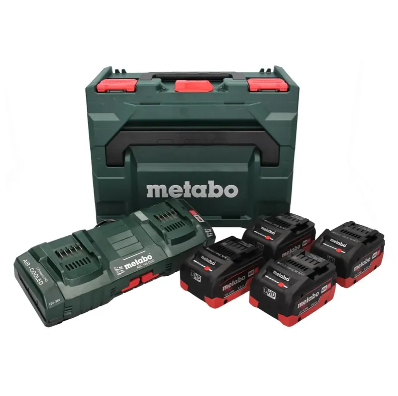 Metabo 18 V LiHD Basis Set + 4x Akku 8,0 Ah + ASC 145 DUO Ladegerät + metaBOX Direkt Vom Hersteller