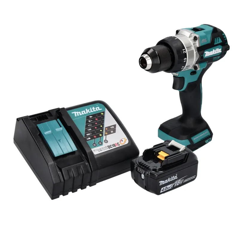 Preiswert Makita DDF 486 RM1 Akku Bohrschrauber 18 V 130 Nm Brushless + 1x Akku 4,0 Ah + Ladegerät