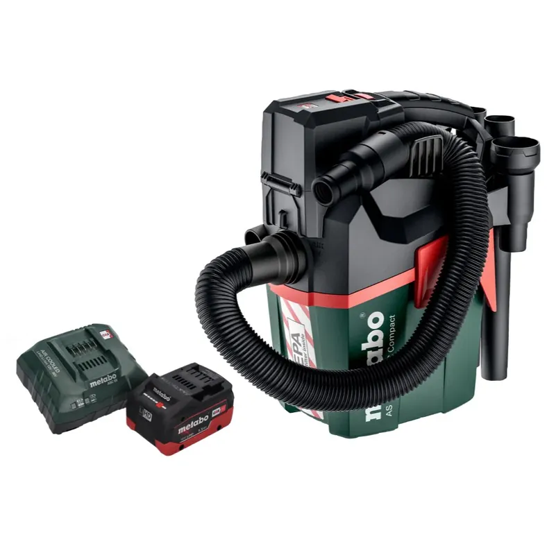 Metabo AS 18 HEPA PC Compact Akku Sauger 18 V 6 l Nass und Trocken Sauger mit Blasfunktion + 1x Akku 5,5 Ah + Ladegerät Heißes Angebot