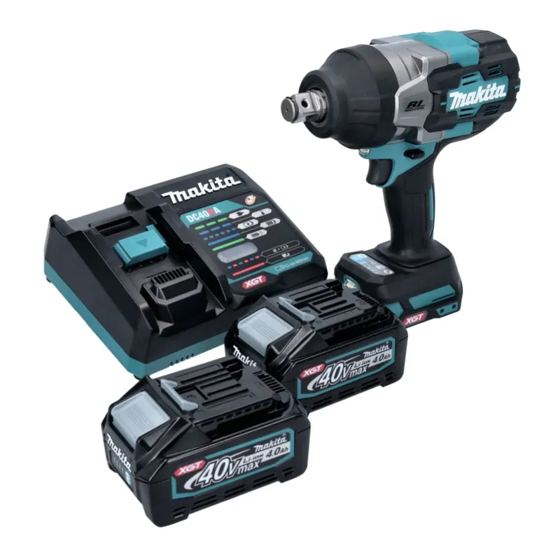 Makita TW 001 GM201 Akku Schlagschrauber 40 V max. 1800 Nm Brushless XGT + 2x Akku 4,0 Ah + Ladegerät Heißes Angebot