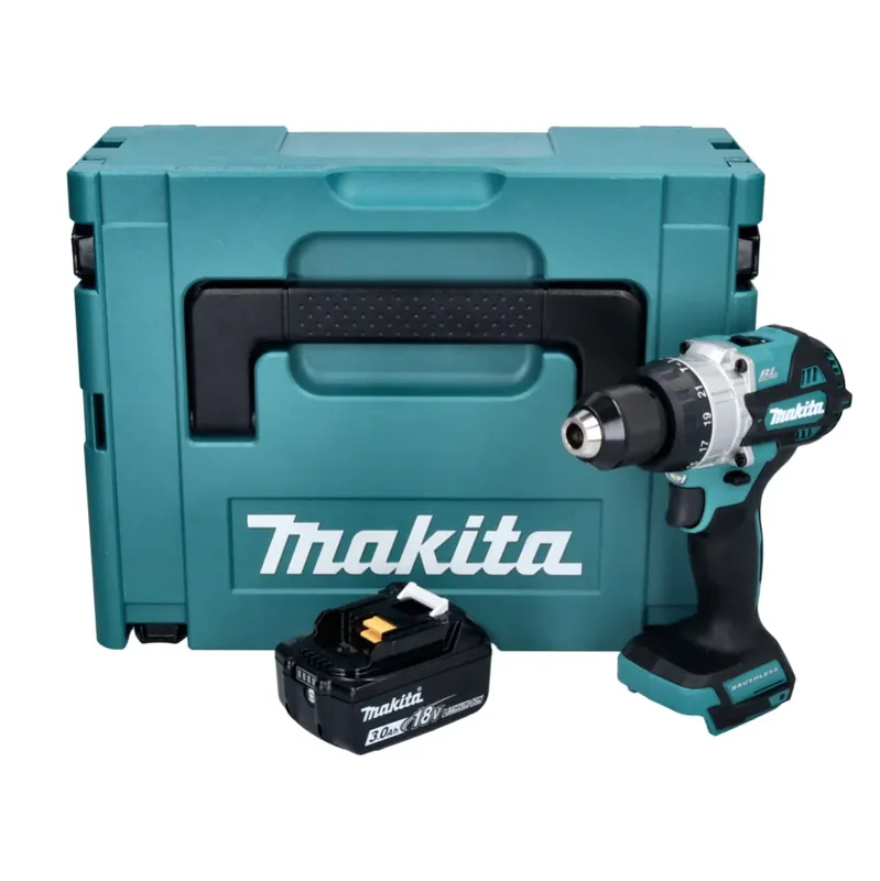 Must-Have Makita DHP 486 F1J Akku Schlagbohrschrauber 18 V 130 Nm Brushless + 1x Akku 3,0 Ah + Makpac - ohne Ladegerät