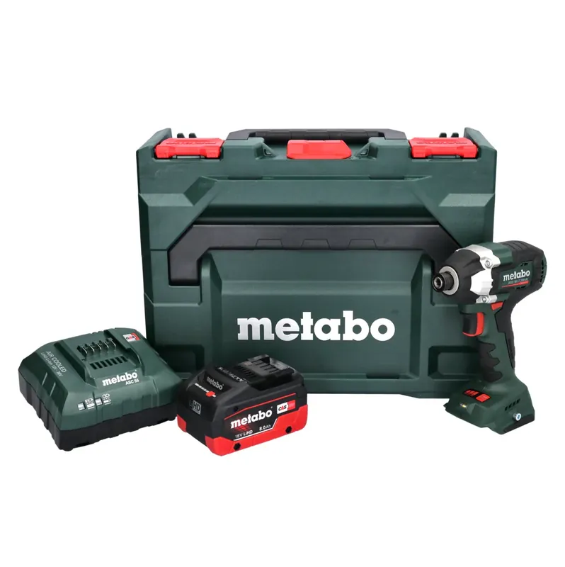 Metabo SSD 18 LT 200 BL Akku Schlagschrauber 18 V 200 Nm 1/4" Brushless + 1x Akku 8,0 Ah + Ladegerät + metaBOX Direkt Vom Hersteller