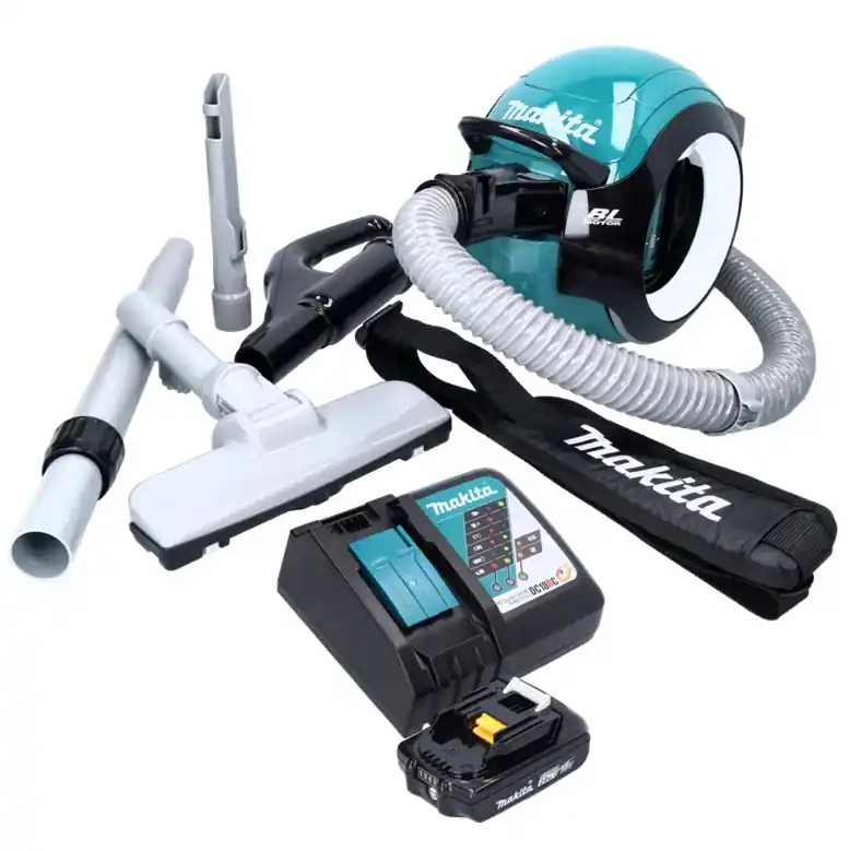 Direktkauf Makita DCL 501 RA1 Akku Staubsauger 18 V Brushless + 1x Akku 2,0 Ah + Ladegerät + Zubehör