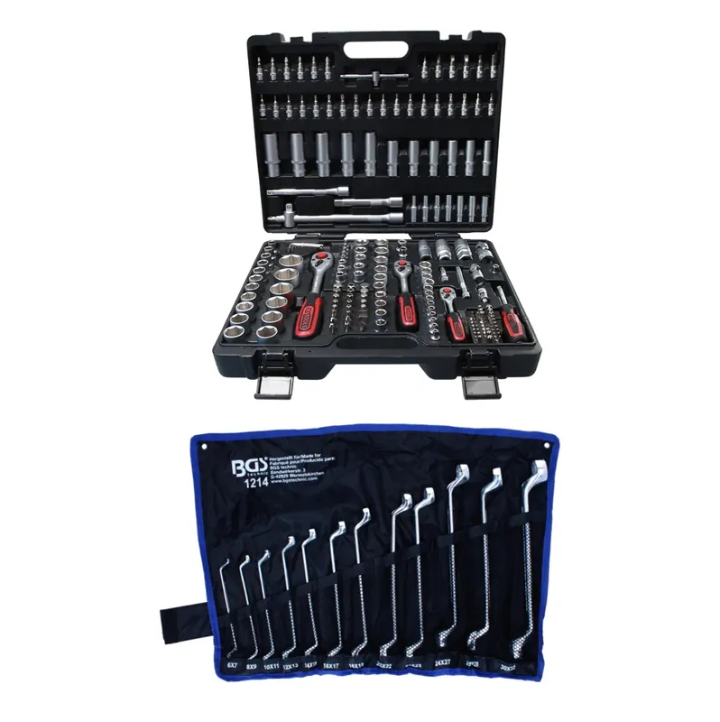 KS Tools Steckschlüssel Satz Bit Satz 1/4" / 3/8" / 1/2" 179 tlg. ( 917.0779 ) + BGS technic Doppel Ringschlüssel Satz 12 tlg. ( 1214 ) Begrenztes Angebot