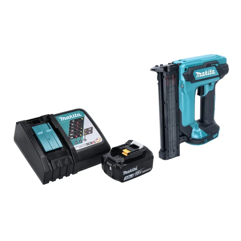 Saisonangebot Makita DFN 350 RF1 Akku Stauchkopfnagler 18 V 15 - 35 mm + 1x Akku 3,0 Ah + Ladegerät