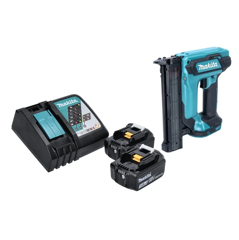 Jetzt Kaufen Makita DFN 350 RF Akku Stauchkopfnagler 18 V 15 - 35 mm + 2x Akku 3,0 Ah + Ladegerät