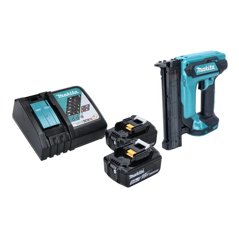 Makita DFN 350 RT Akku Stauchkopfnagler 18 V 15 - 35 mm + 2x Akku 5,0 Ah + Ladegerät Neuheit