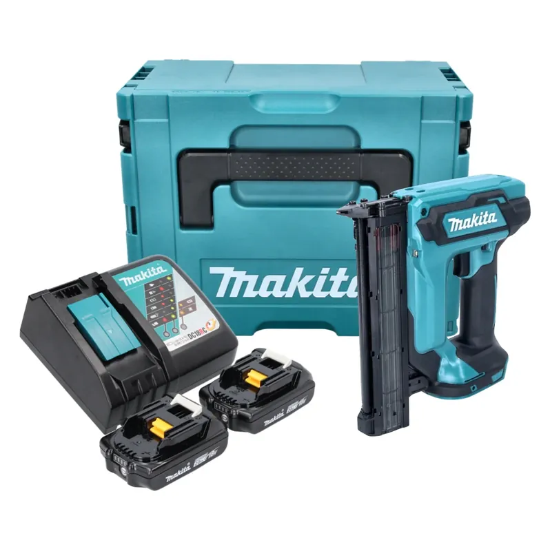 Zertifiziert Makita DFN 350 RAJ Akku Stauchkopfnagler 18 V 15 - 35 mm + 2x Akku 2,0 Ah + Ladegerät + Makpac