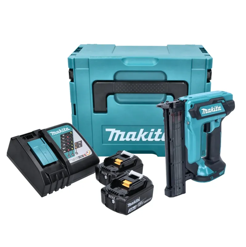 Bestpreis Makita DFN 350 RFJ Akku Stauchkopfnagler 18 V 15 - 35 mm + 2x Akku 3,0 Ah + Ladegerät + Makpac