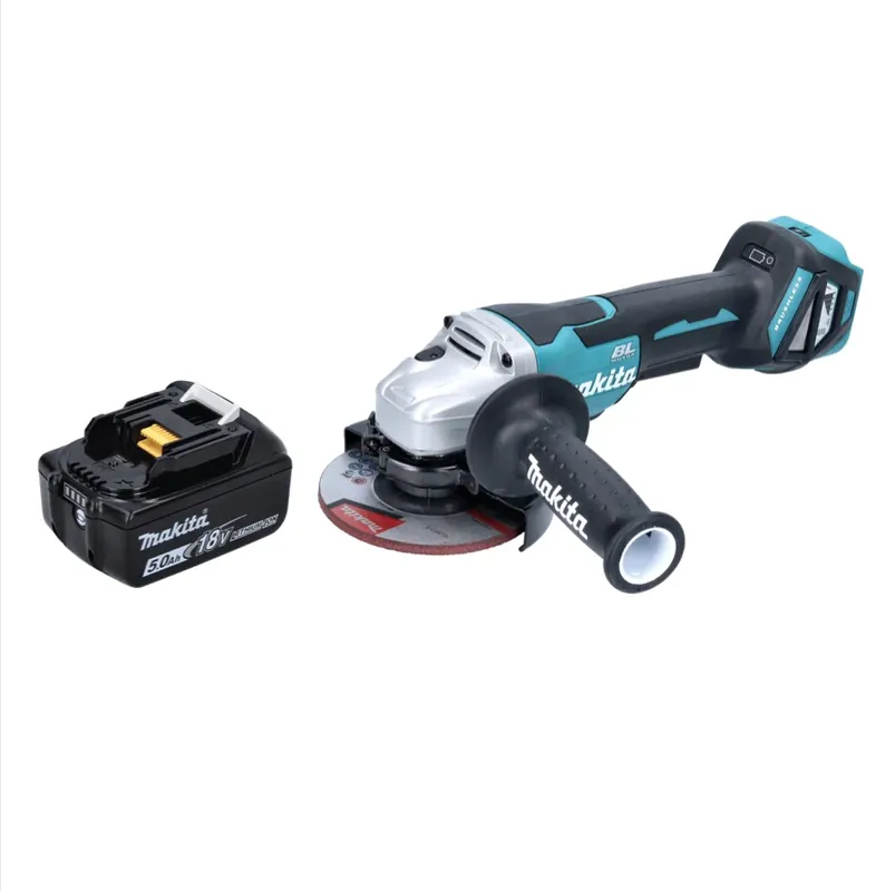 Makita DGA 515 T1 Akku Winkelschleifer 18 V 125 mm Brushless + 1x Akku 5,0 Ah - ohne Ladegerät Neu