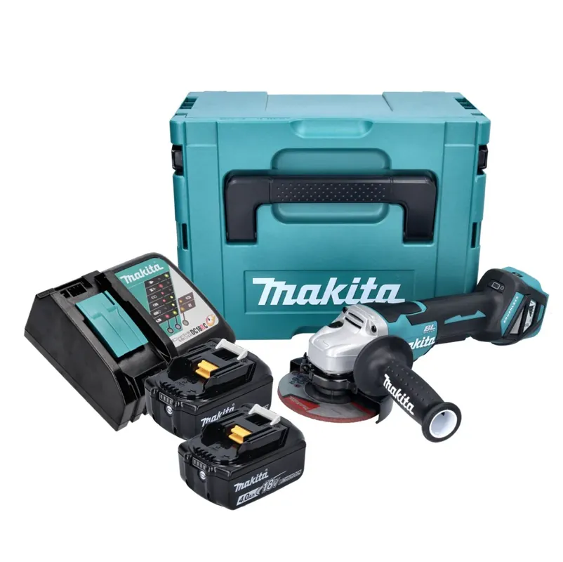 Makita DGA 515 RMJ Akku Winkelschleifer 18 V 125 mm Brushless + 2x Akku 4,0 Ah + Ladegerät + Makpac Neu Im Sortiment