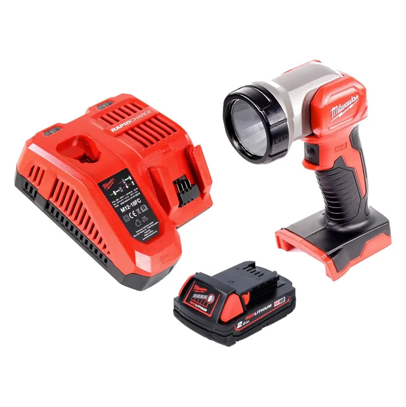 Günstig Milwaukee M18 TLED Akku Leuchte LED + 1x Akku 2,0 Ah + Ladegerät