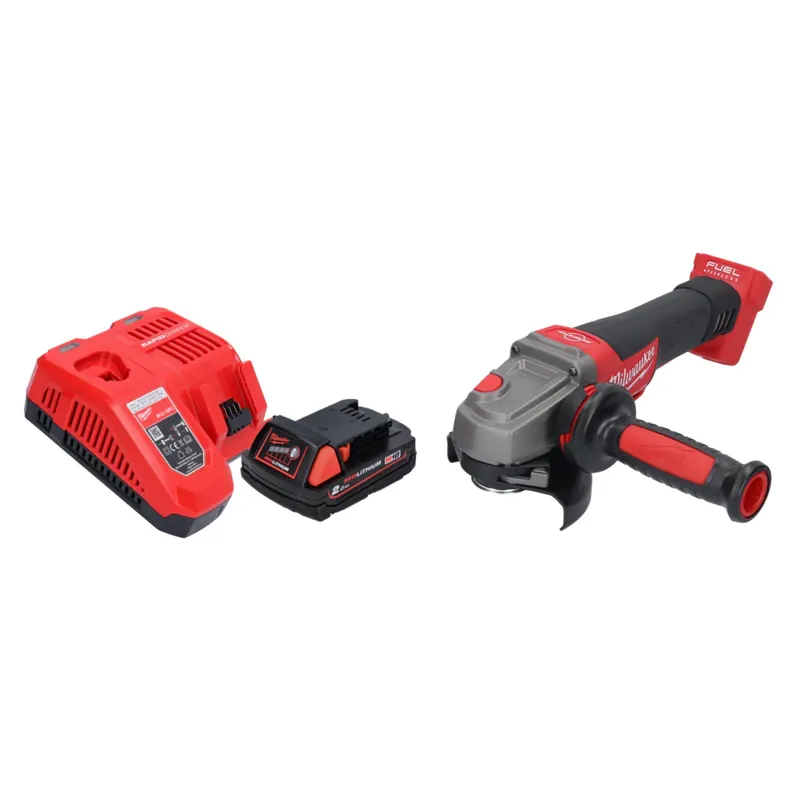 Milwaukee M18 CAG115XPDB-201 Akku Winkelschleifer 18 V 115 mm Brushless + 1x Akku 2,0 Ah + Ladegerät Saisonangebot