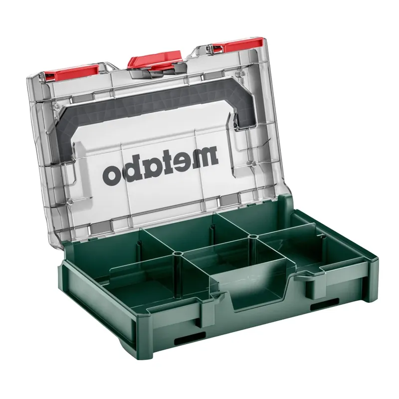 Metabo metaBOX 63 XS Organizer ( 626896000 ) System Werkzeug Koffer Stapelbar 252 x 167 x 63 mm Solo Highlight