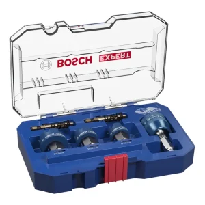 Bosch Expert Sheet Metal Lochsägen Set 6 tlg. 22 / 25 / 32 x 40 mm ( 2608900502 ) Carbide Technology für Dreh- und Schlagbohrer Highlight