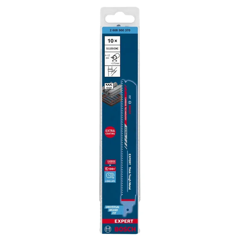 Nur Für Kurze Zeit Bosch EXPERT Thick Tough Metal S 1155 CHC Säbelsägeblatt 225 mm 10 Stk. ( 2608900370 ) Carbide Technology