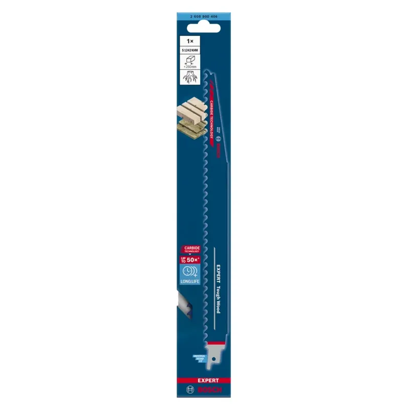 Bosch Expert S 1242 KHM Tough Wood Säbelsägeblatt 300 mm 3 TPI ( 2608900406 ) Carbide Technology Preisknaller