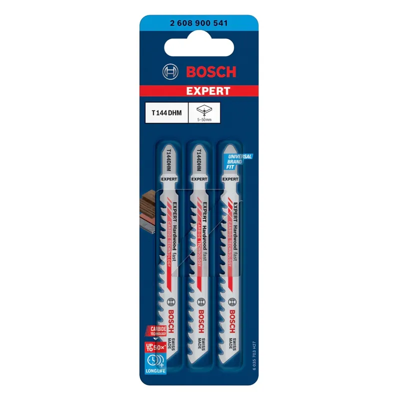 Bosch Expert T 144 DHM Hardwood Fast Stichsägeblatt Set 3 tlg. ( 2608900541 ) Carbide Technology Finale Aktion