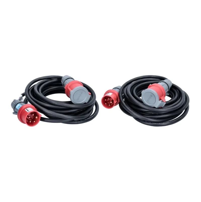 Solange Der Vorrat Reicht Brennenstuhl 2x CEE Verlängerungskabel 400 V / 16 A 10 m IP44 schwarz ( 2x 1167740 ) für Starkstrom / Drehstrom / Kraftstrom