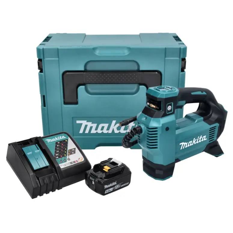 Makita DMP 181 RT1J Akku Kompressor 18 V 11,1 bar + 1x Akku 5,0 Ah + Ladegerät + Makpac Solange Der Vorrat Reicht