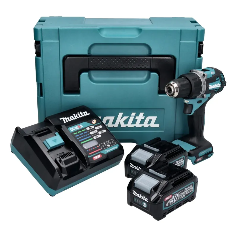Schneller Versand Makita DF 002 GM201 Akku Bohrschrauber 40 V max. 64 Nm Brushless XGT + 2x Akku 4,0 Ah + Ladegerät + Makpac