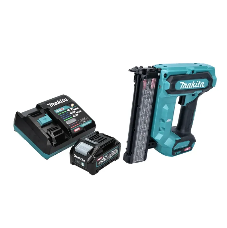 Makita FN 001 GM1 Akku Stauchkopfnagler 40 V max. XGT Brushless + 1x Akku 4,0 Ah + Ladegerät Sichere Zahlung