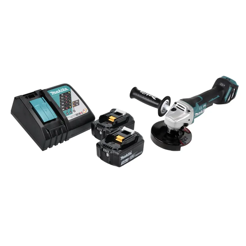 Makita DGA 517 RF Akku Winkelschleifer 18 V 125 mm Brushless + 2x Akku 3,0 Ah + Ladegerät Mega-Angebot