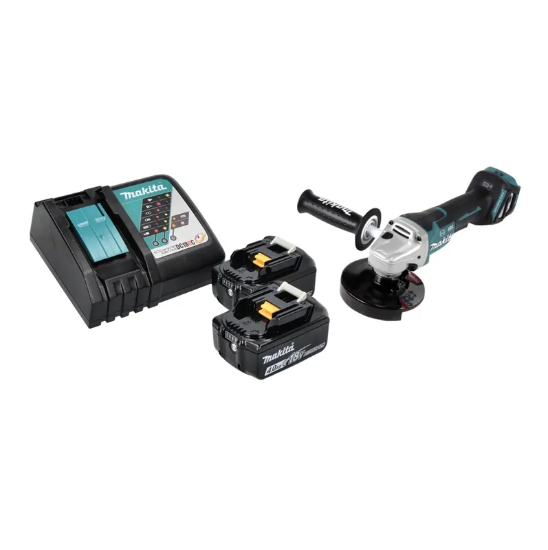 Makita DGA 517 RM Akku Winkelschleifer 18 V 125 mm Brushless + 2x Akku 4,0 Ah + Ladegerät Abverkauf