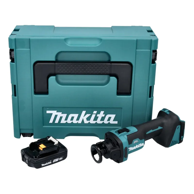 Saisonangebot Makita DCO 181 A1J Akku Rotationsschneider 18 V 32000 U/min Brushless + 1x Akku 2,0 Ah + Makpac - ohne Ladegerät