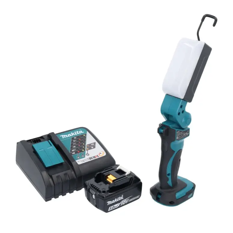 Makita DML 801 RT1 X LED Akku Lampe Arbeitsleuchte 18 V 240 lm + Diffusor + 1x Akku 5,0 Ah + Ladegerät Online Kaufen