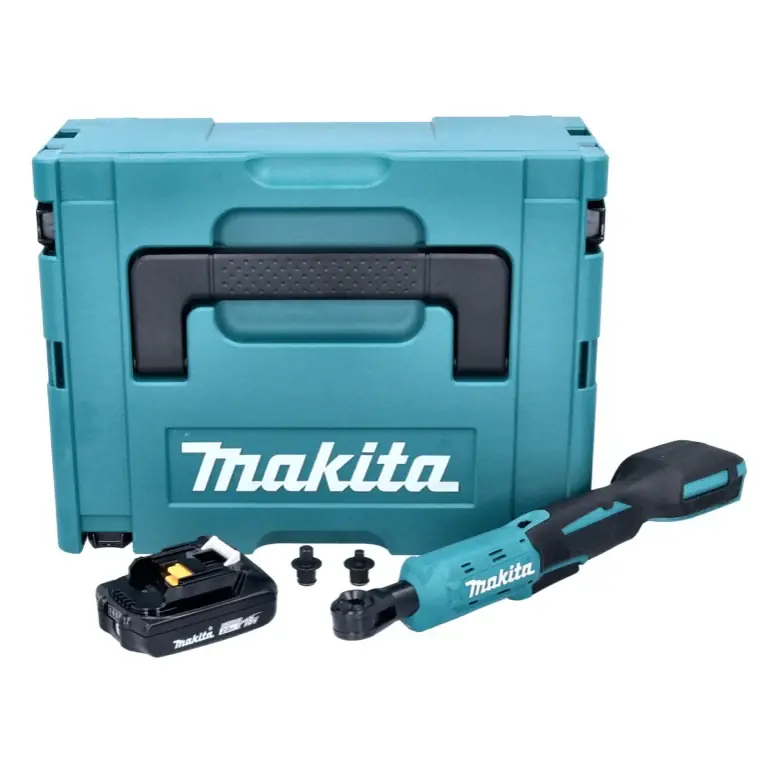 Sonderaktion Makita DWR 180 A1J Akku Ratschenschrauber 18 V 47,5 Nm 1/4" 3/8" + 1x Akku 2,0 Ah + Makpac - ohne Ladegerät