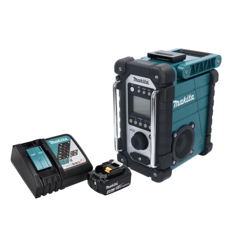 Preisknaller Makita DMR 107 RM1 Akku Baustellen Radio 7,2 - 18 V + 1x Akku 4,0 Ah + Ladegerät