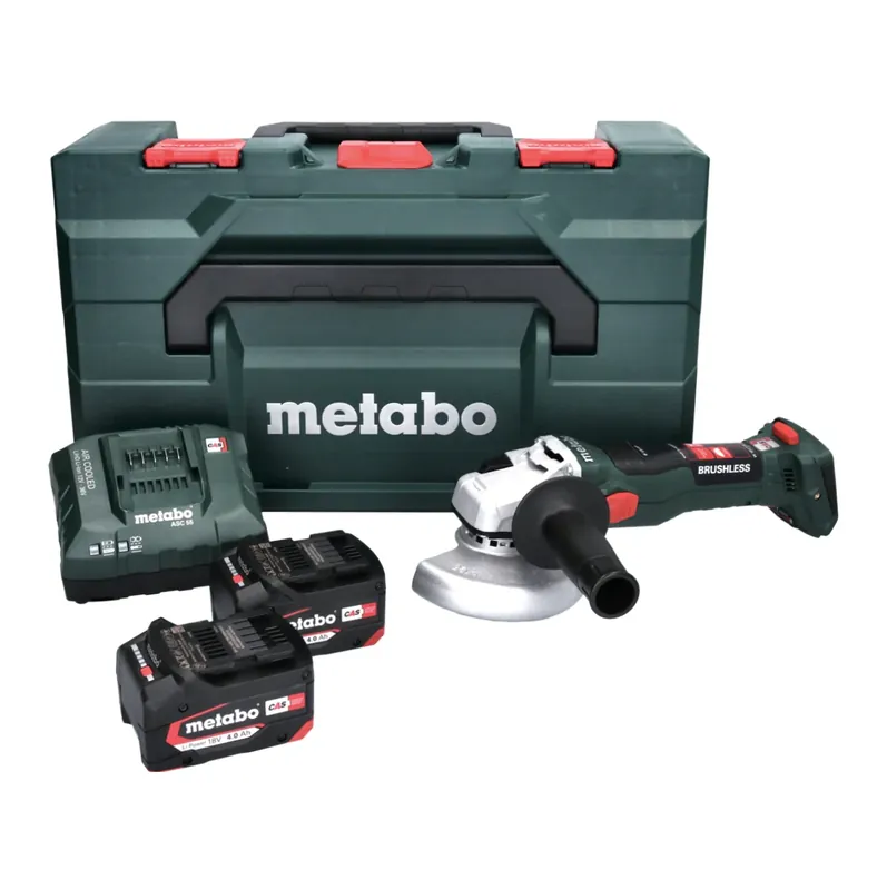 Metabo W 18 LT BL 11-125 Akku Winkelschleifer 18 V 125 mm ( 613052510 ) Brushless + 2x Akku 4,0 Ah + Ladegerät + metaBOX Markenware