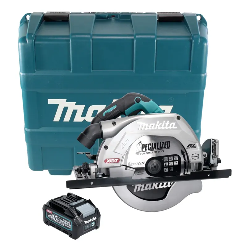 Makita HS 009 GM101 Akku Handkreissäge XGT 40 V max. 235 mm Brushless + 1x Akku 4,0 Ah + Koffer - ohne Ladegerät Schneller Versand
