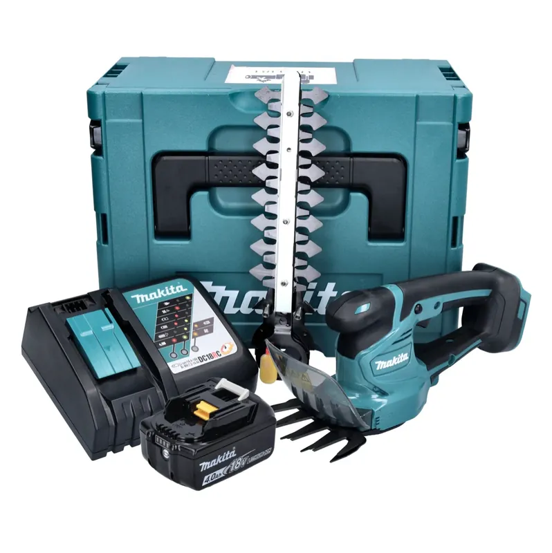 Preisknaller Makita DUM 111 RM1XJ Akku Grasschere Strauchschere 18 V + 1x Akku 4,0 Ah + Ladegerät + Makpac