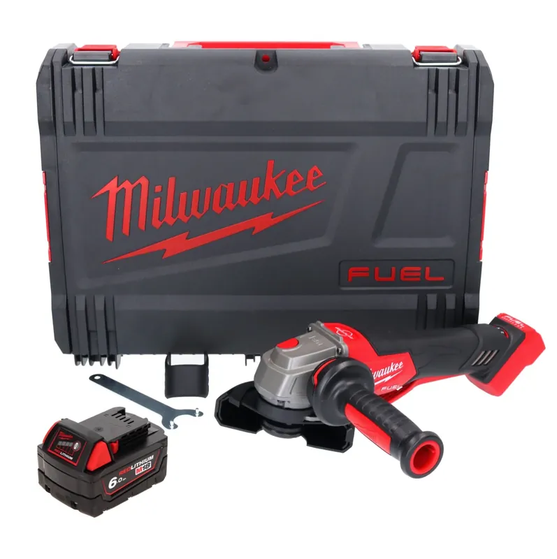 Milwaukee M18 FSAGV115XPDB-601X Akku Winkelschleifer 18 V 115 mm Brushless + 1x Akku 6,0 Ah + HD Box - ohne Ladegerät Aktuell