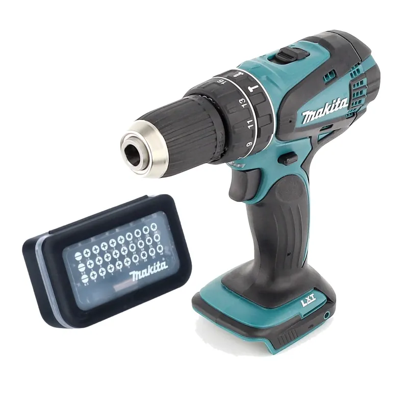 Makita DHP 456 Z Akku Schlagbohrschrauber 18 V 50 Nm Solo + Bit Set 31 tlg. ( D-30667 ) Kracherpreis
