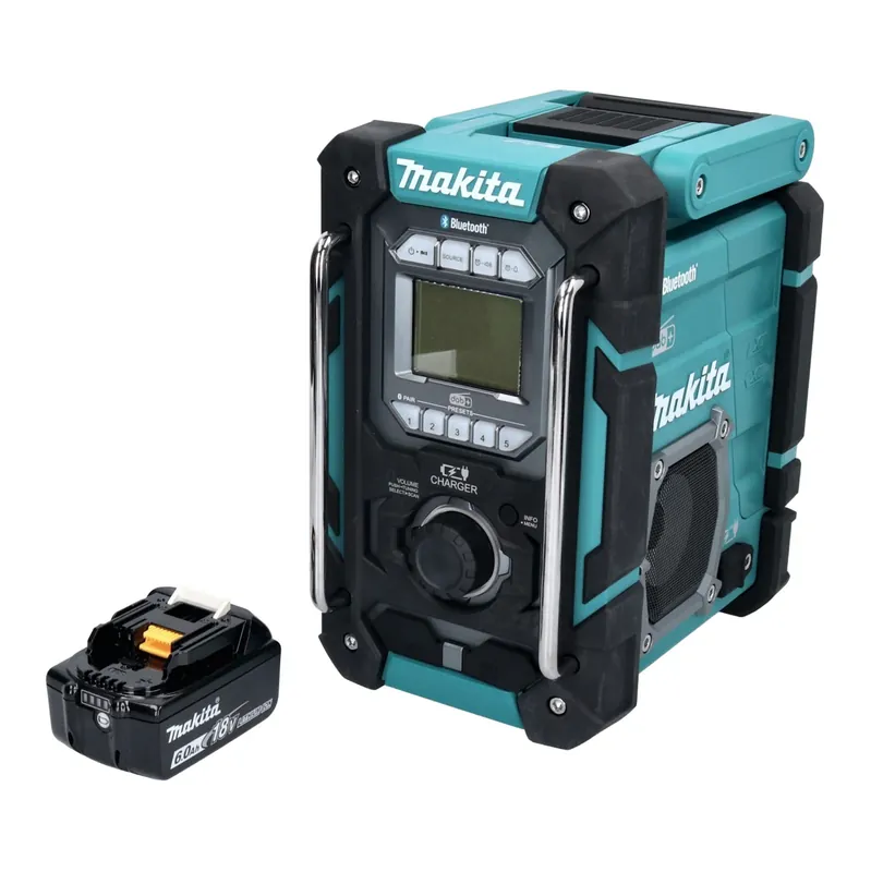 Super-Preis Makita DMR 301 G1 Akku Baustellenradio 12 V max. - 18 V DAB / DAB+ / Bluetooth + 1x Akku 6,0 Ah - ohne Ladegerät