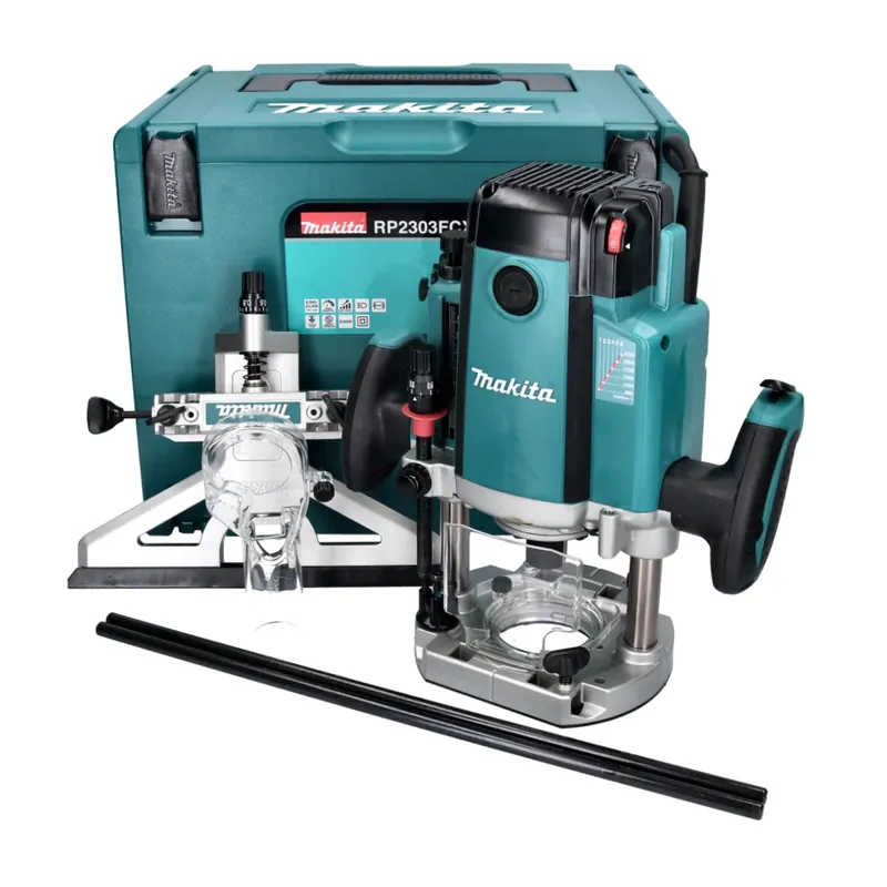 Neuheit Makita RP 2303 FCXJ Oberfräse 2100 Watt 70 mm Hub + Anschlag + Makpac