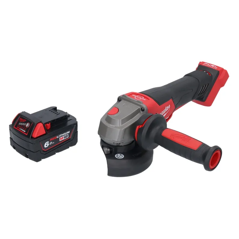 Rabatt Milwaukee M18 FSAGV115XPDB-601 Akku Winkelschleifer 18 V 115 mm Brushless + 1x Akku 6,0 Ah - ohne Ladegerät