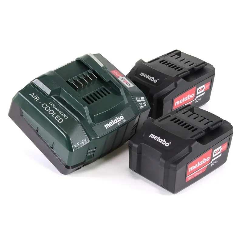 Sofort Bestellen Metabo Akku Basis Set 18V mit 2x Akku 5,2Ah + Ladegerät ASC 145 ( 685051380 )