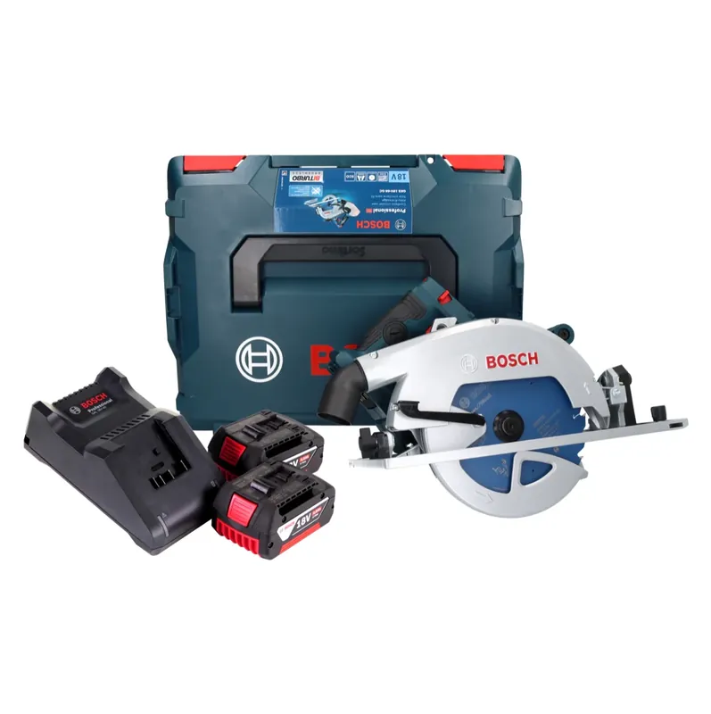 Preisreduziert Bosch GKS 18V-68 GC Professional Akku Handkreissäge 18 V 190 mm Biturbo Brushless + 2x Akku 4,0 Ah + Ladegerät + L-BOXX